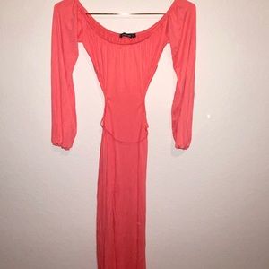 NWT beautiful breezy pink maxi side cutout dress